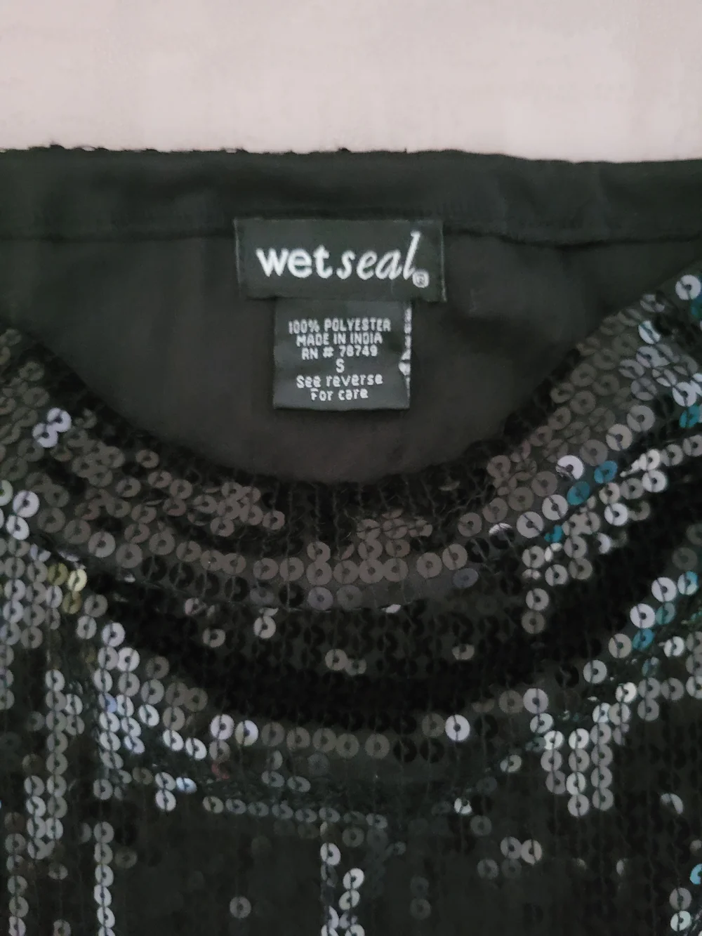 Wet Seal Dark Green Sequin Mini Skirt